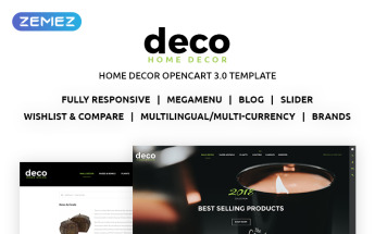 "Deco - Interior Design Online Shop" thème OpenCart adaptatif #70753
