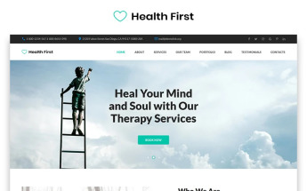 Health First - Calm Mental Health Institution Templates de Landing Page №70818