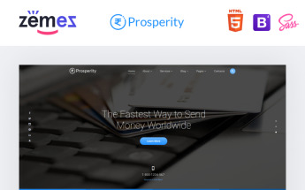 Responsive Prosperity - Banking Multipage HTML5 Web Sitesi #70897