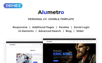 Reszponzív Alumetro - Personal CV Joomla sablon 70802
