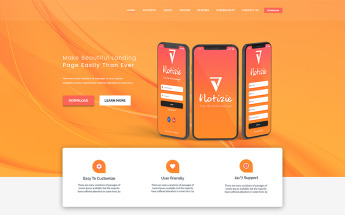 Adi - Chat App Landing Page PSD Template