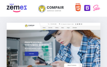 Compair - Computer Service Multipage HTML5 Template Web №70945