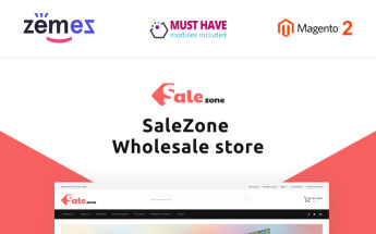 "SaleZone - Wholesale eCommerce" thème Magento adaptatif #71020