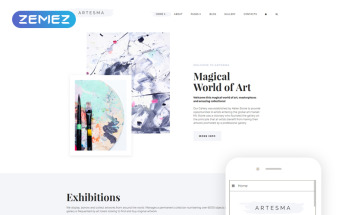 Plantilla Joomla "Artesma - Art Multipage Clean" #71106