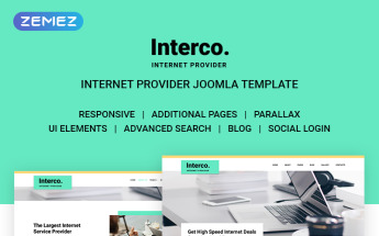 Plantilla Joomla "Interco Internet - Provider" #71167