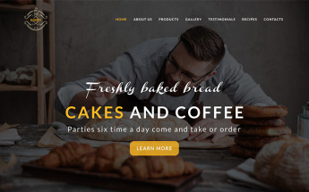 Bakery Template PSD Template