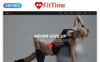 Reszponzív FitTime - Fitness Studio Responsive HTML5 Nyítóoldal sablon 71255