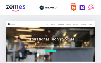 "Phombus - Minimalistic IT Solutions Company" - адаптивний Шаблон цільової сторінки №71360