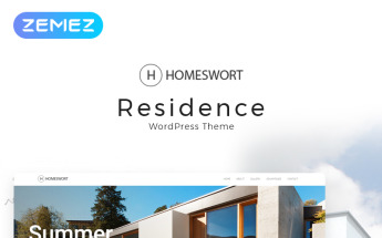 WordPress Theme namens "Homeswort - Luxury Real Estate Elementor" #71497