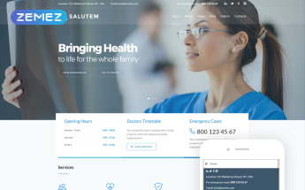 Responsywny szablon Joomla Salutem - Medical and Healthcare Clean #71513