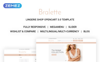 Bralette Lingerie OpenCart Template