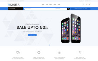 "Digita - Electronics" Responsive WooCommerce Thema №71601
