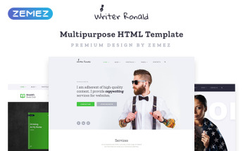 Responsywny szablon strony www Writer Ronald - Universal Personal Multipurpose HTML #71789