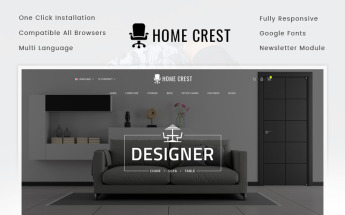 Modello OpenCart Responsive #71978 "Home Crest - Furniture Store"