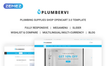 Plumbervi Store - Plumbing Supplies Shop OpenCart Template
