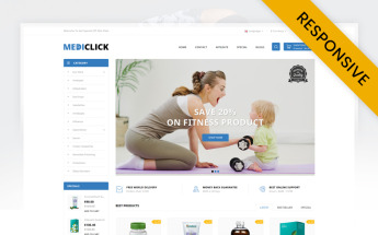 Responsywny szablon OpenCart Medi Click - Drugs Store #71977
