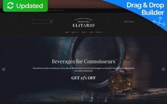 Elitario - Online Beverage Stores MotoCMS Ecommerce Template