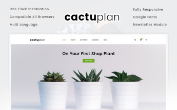Template OpenCart Responsive #72055 "Cactuplan Plant Store"