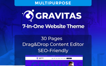 Responzivní Moto CMS 3 šablona "Gravitas Multipurpose Business" #72222