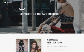 Tattoo - Beauty Salon HTML5 Landing Page Template