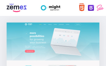 Landing Page Template namens "Might - Delicate Web Application HTML" #73394