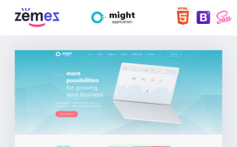 "Might - Delicate Web Application HTML" - адаптивний Шаблон цільової сторінки №73394