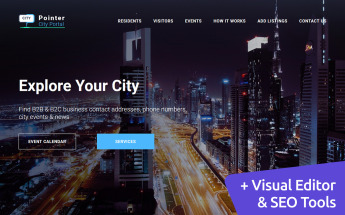 Moto CMS 3 Template namens "City Portal Premium" #73334
