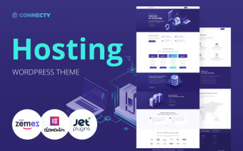 Responsywny motyw WordPress Connecty - Hosting Elementor #73348