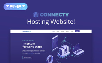 Reszponzív Connecty - Hosting Elementor WordPress sablon 73348