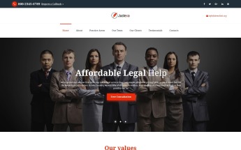 Justeco - Fancy Law Firm HTML Landing Page Template
