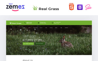 "Real Grass - Garden Maintenance HTML" - адаптивний Шаблон цільової сторінки №73436