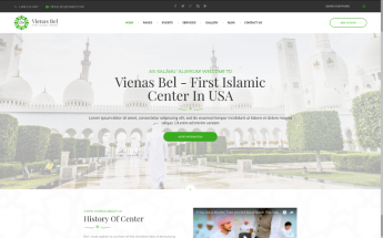 Template WordPress #73432 "VienasBel - Islamic Religious & Cultural Center"