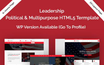 Reszponzív Leadership Political HTML5 Weboldal sablon 73549