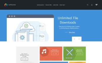 Magento Theme namens "Softonne - Digital Products" #73645