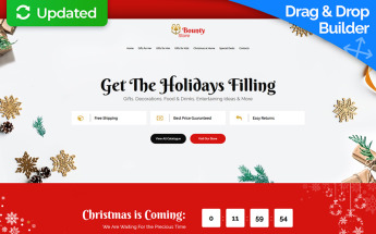 Responsywny szablon Landing Page Bounty Store - Christmas #73648