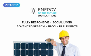 Tema Joomla Responsive #73671 "Energy Of The Future - Solar Energy"