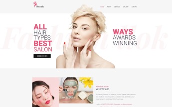 Tema WordPress Responsive #73692 "Glosstyle - Beauty Salon Elementor"