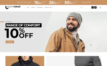Magento Theme namens "UrbanWear - Apparel" #73724