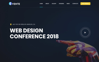 Plantilla Para Página De Aterrizaje "Evente - Web Design Conference" #73725