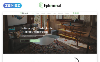 Ephemeral - Interior Design Agency HTML Landing Page Template