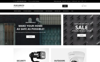 Template OpenCart Responsive #74065 "Securrito - Security Products Store"