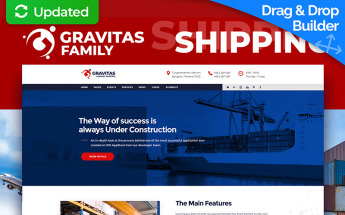 Responzivní Šablona mikrostránek "Gravitas - Shipping MotoCMS 3" #74689