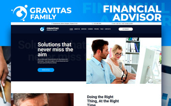 Gravitas - Financial Advisor Moto CMS 3 Template