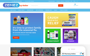 Responsywny szablon OpenCart Pharmacy Online - Drug Store #74836