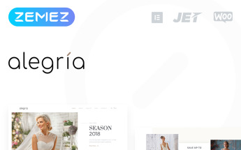 Alegria - Wedding Salon Elementor WooCommerce Theme