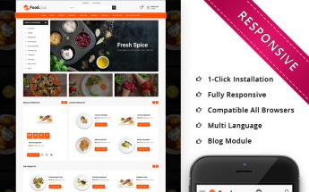 Responsywny szablon OpenCart Foodcue - The Fastfood Store Responsive #75214