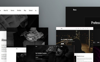 Landing Page Template namens "Reza - Portfolio" #75487