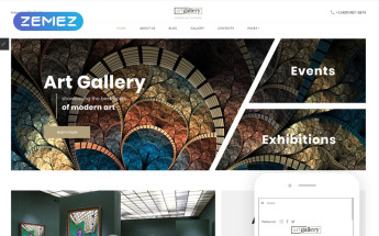 Joomla Vorlage namens "artgallery - Art Responsive Elegant" #75514