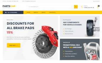 WooCommerce Theme namens "PartsCar - Car Repair Classic Elementor" #75525