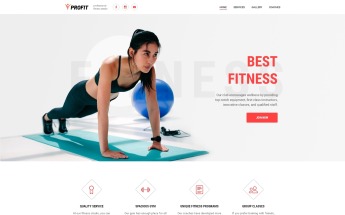 Reszponzív Profit - Sport One Page Minimal Bootstrap4 HTML Nyítóoldal sablon 75656